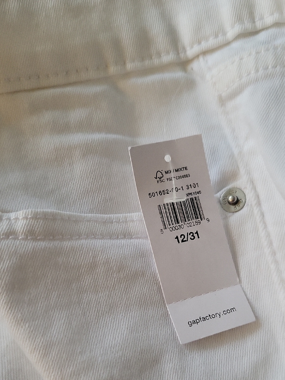 NWT Gap Denim White Legging Skimmer Super Skinny Midrise Jeans White Stretch 12 - Picture 9 of 10